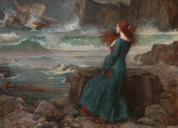 John William Waterhouse Miranda-The Tempest (mk41) Spain oil painting art